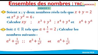 Ensembles des nombres EXERCICE 5 MATH TRCS BIOF [upl. by Nyltak722]