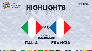 HIGHLIGHTS  Italia vs Francia  UEFA Nations League 2024  TUDN [upl. by Calloway]