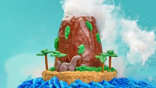 HOW TO MAKE A VOLCANO CAKE  NERDY NUMMIES [upl. by Jehu]