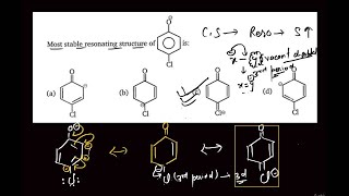 Most stable resonating structure of pchloro phenoxide ion is [upl. by Aynatahs]