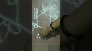 🌺Flower Rangoli 🌺 Easy Rangoli 🌺 Simple Rangoli 🌺 [upl. by Cela]