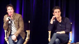 Paul Wesley amp Ian Somerhalder  2013 TVD Chicago  Being married to Nanny Carrie Torrey DeVitto [upl. by Addia]