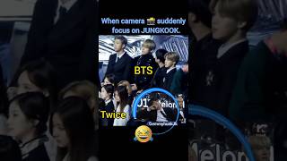 TWICE amp BTS MEMBER Reaction when camera 📸 focus on Jungkook jungkook bts shorts [upl. by Retxab]