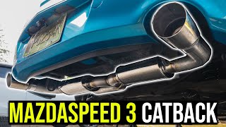 MazdaSpeed 3 ULTIMATE RACING Exhaust Install [upl. by Letnahc]