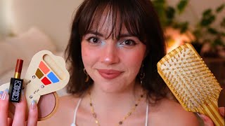 ASMR 🌼 Cozy Spring Personal Attention 🐛🦋 wooden makeup pampering cozy friend [upl. by Lled493]