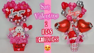 2 IDEAS ECONOMICAS PARA REGALAR O VENDER EN SAN VALENTIN ARREGLO CON GLOBOS amp CHOCOLATES [upl. by Heringer696]