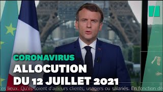 Covid19 le discours dEmmanuel Macron avec ses annonces du 12 juillet dans son intégralité [upl. by Hylton576]