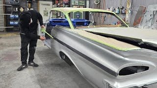 GARAGE PAINT JOBS  DIY  1959 IMPALA  RESTORATION  LOWRIDER  CLASSIC CAR  DO IT YOURSELF [upl. by Assina]