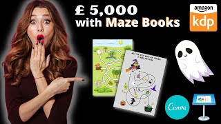 Make Beautiful Maze Pages for Free Make Money Selling Theme Maze Books on KDP [upl. by Germain719]