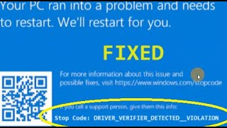 Your PC ran into problem and needs to restart DRIVER VERIFIER DETECTED VIOLATION [upl. by Beniamino]