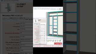 Diseño y despiece de closets y roperos  Componente dinámico repisas dobles sketchup carpinteros [upl. by Shiekh]