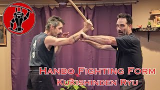 Hanbo vs Short Sword Fighting Form Saka Otoshi Hanbojutsu Kukishinden Ryu [upl. by Emlynn]