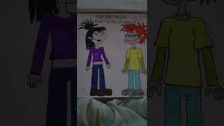 My Rugrats drawings Kimi and Chuckie Finster as young adults 😀🙂🤓👩🏻🧑🏼‍🦰👫👕👖👟🥾 👛 🚗 [upl. by Enogitna]