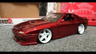 Unboxing Mazda RX7 FC 1985 JDM Tuners Jada Toys diecast scale 124 [upl. by Eecrad]