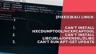 Fix Kali Linux aptget update and Cant Install libcurl4openssldev libssldev zlib1gdev [upl. by Yenmor]