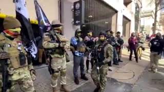 Boogaloo Boys Black Panthers amp NFAC at Pro 2A Lobby Day Demonstrations in Virginia [upl. by Dnalyaw]