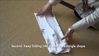 Fold short sleeved tshirts using The KonMari Method [upl. by Nairdna]