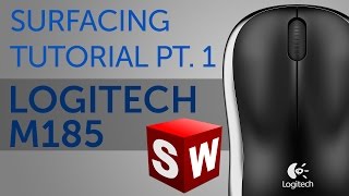 Logitech m185  Surface modeling tutorial SolidWorks [upl. by Ylrak185]