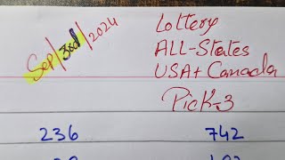 pick 3  pick 4  pick 5  and Cashpop Todays lottery Numbers Predictions Sept 3rd 2024 [upl. by Marian]