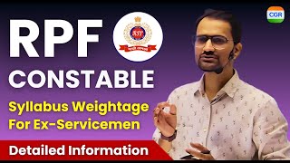 RPF Constable Syllabus Weightage for ExServicemen rpfconstable [upl. by Lalage619]