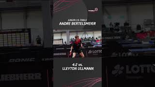 Andre Bertelsmeier ist Deutscher Meister der Jungen 19  shorts tischtennis [upl. by Anitel381]