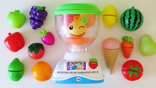 FisherPrice mix n learn blender toy video learn colors numbers names of fruits vegetables [upl. by Ettenay993]