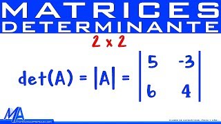 Determinante de una matriz de 2x2 [upl. by Ardnasyl]