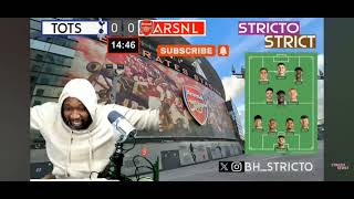 StrictoStrict Stricto Reaction To Højbjergs OwnGoal  Spurs 0  1 Arsenal  SAKKAAAAAAA [upl. by Yelrahc]