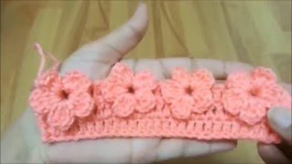 How to crochet flower stitch  Crochet With Samra [upl. by Nador]