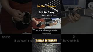 Itll Be Okay  Shawn Mendes  EASY Guitar Tutorial with Chords  Lyrics chordgitar [upl. by Mirak]