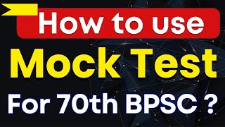 How to use Mock Tests for 70th BPSC Prelims  BPSCCONCEPTWALLAH  BPSC [upl. by Deehsar]