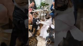 The Cate Weading Ceremony 🥰🥀💕cat viralshort trendingshorts cateweadingkitten kids [upl. by Elleneg464]