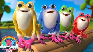 Five Little Frogs Diving in Pond  Nursery Rhymes amp Kids Songs  Abc Little Learning Corner [upl. by Amata494]