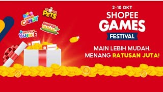 Shopee Games Banjir Hadiah  Shopee 1010 [upl. by Rimhsak]