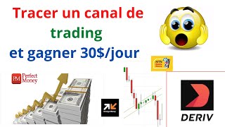 Trading sur derivcom  Voici la stratégie des canaux [upl. by Arymahs]