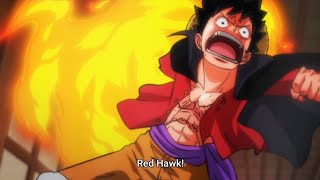 Luffy vs Yamato Red Hawk strikes reminds Yamato of Fire Fist Ace [upl. by Viviana]