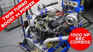 JUNKYARD TWIN TURBO BIG BLOCKSHOW MUCH BOOST DOES IT TAKE TO MAKE 1000 HP 3 DIFFERENT BBC COMBOS [upl. by Aramanta135]