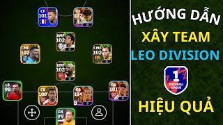 HƯỚNG DẪN CÁCH CHỌN SƠ ĐỒ VÀ BUILD TEAM HỢP LÍ LEO RANK DIVISION 1 CỰC ĐƠN GIẢN  eFootball 2024 [upl. by Hammerskjold]