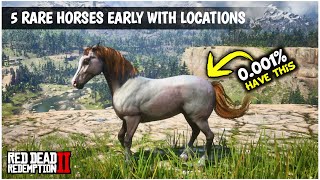 All 5 Rare Arabian Horse Locations  Red dead redemption 2 [upl. by Lonee]