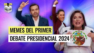 MEMES 🤡 del PRIMER DEBATE PRESIDENCIAL 2024 con XÓCHITL GÁLVEZ🙃 Claudia SHEINBAUM🧊y JORGE MÁYNEZ🍻 [upl. by Adnamal]