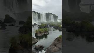 Inside Iguazú Falls traveltheworld iguazufalls brazil [upl. by Noit]