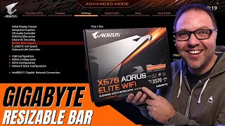 How to Enable Resizable Bar in Bios on a Gigabyte X570 Aorus Elite WiFi Motherboard [upl. by Annora803]