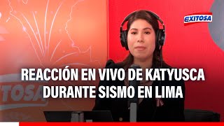 🔴🔵Así fue la reacción en vivo de Katyusca Torres Aybar durante sismo de magnitud 48 en Lima [upl. by Ereynihc379]