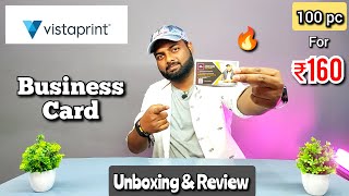 Vistaprint Business Cards  100 cards  ₹160 😲  Unboxing and Review 😍🔥 [upl. by Asyle]