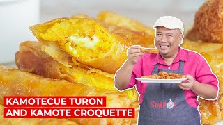 Kamotecue Turon amp Kamote Croquette Recipe  SIMPOL  CHEF TATUNG [upl. by Kirit]