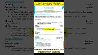 Best Professional Resume Format [upl. by Pamelina]