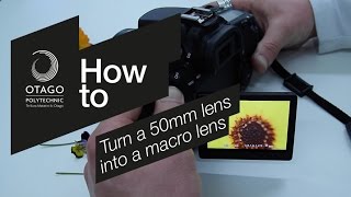 How to turn a 50mm lens into a Marco Lens  Otago Polytechnic [upl. by Akiram87]