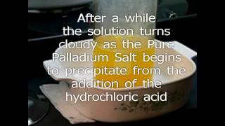 Palladium Refining Dissolving Impure DMG Extracted Pd Salt i [upl. by Margarida]