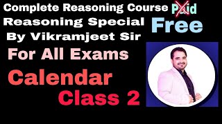 Calendar Class 2 Free Reasoning Batch By Vikramjeet Sir [upl. by Bicknell142]