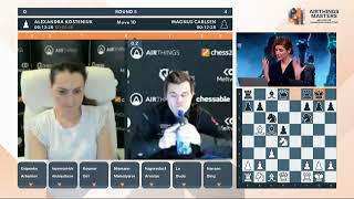 Alexandra Kosteniuk vs Magnus Carlsen  Round 5  CCT Airthing Masters 2022 [upl. by Oakman]